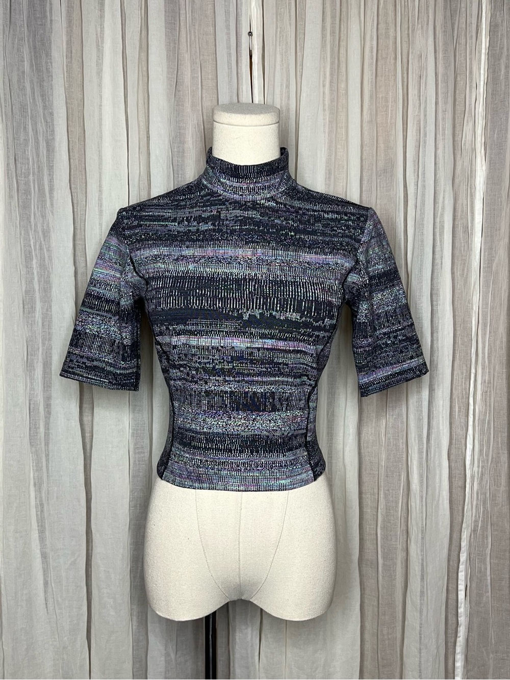 Lululemon Lab Future Noise Jacquard Mockneck T-Shirt - Picture 2 of 5